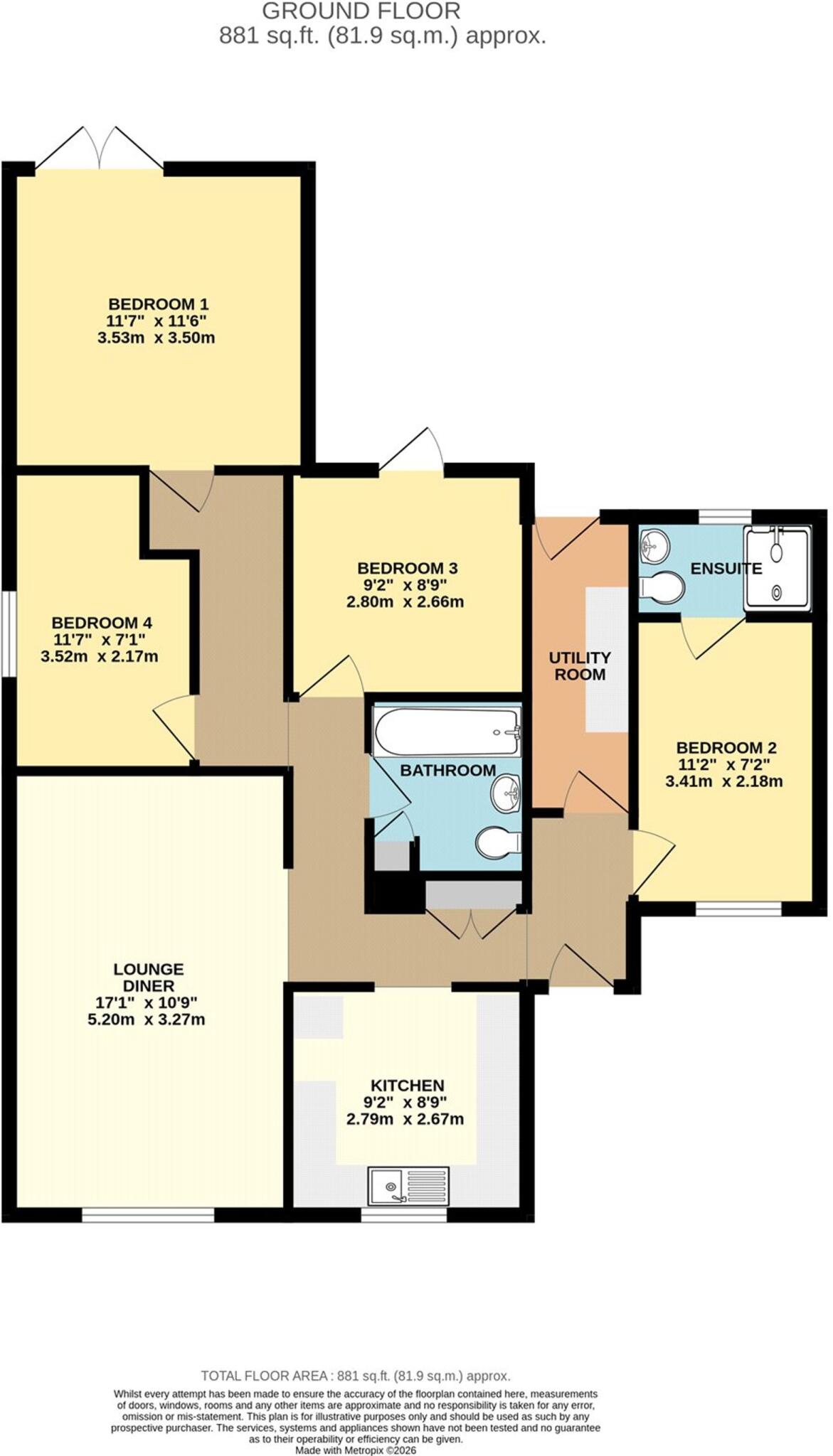 Billinghay Court, Cleethorpes, DN35 floorplan