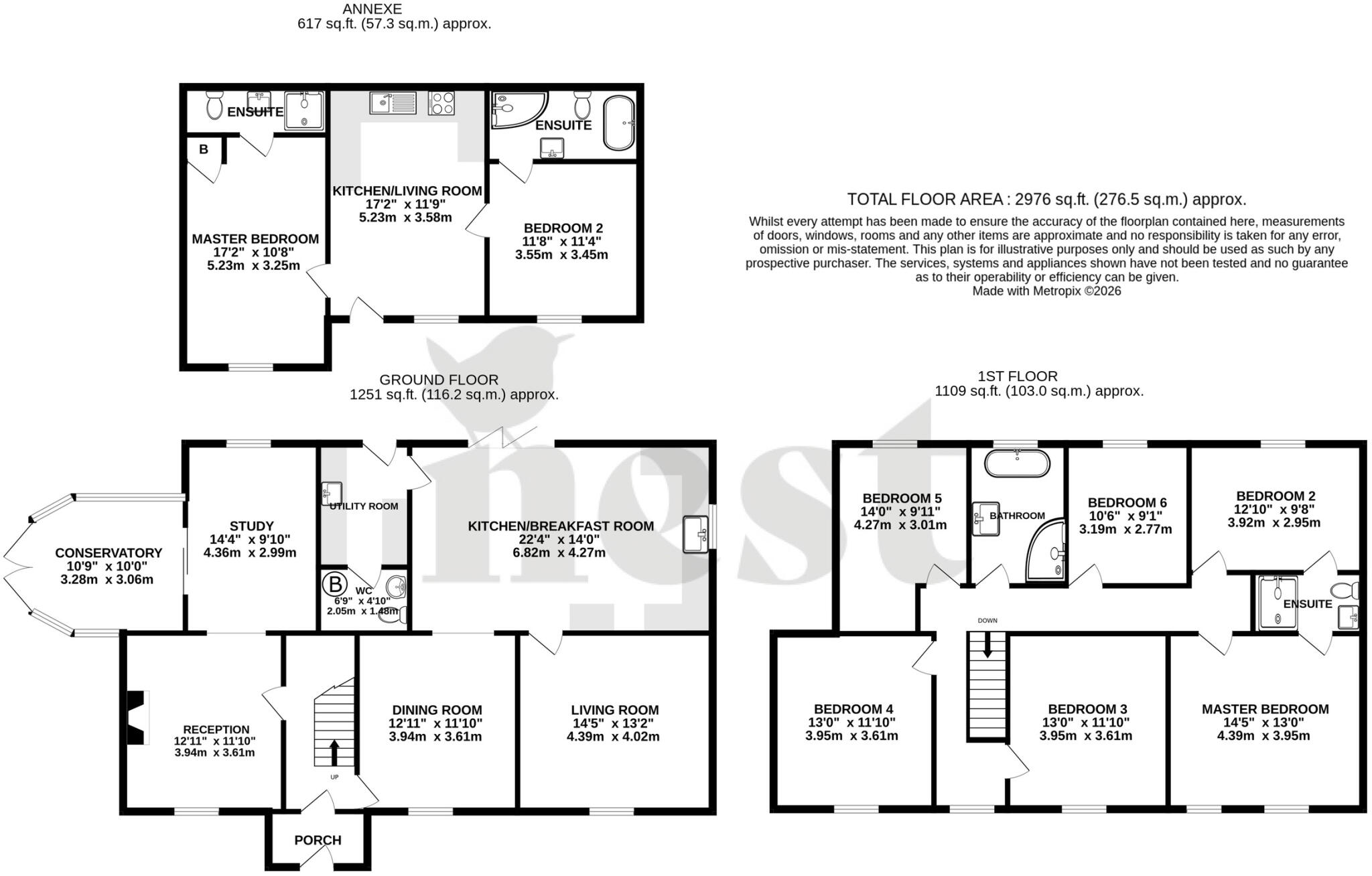 Redlands, Wrangway, Wellington - Separate Two Bedroom Annexe! floorplan