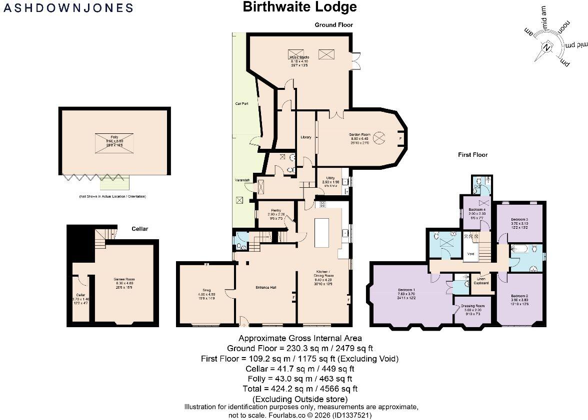 Birthwaite Lodge, Ambleside Road, Windermere, LA23 1AX floorplan