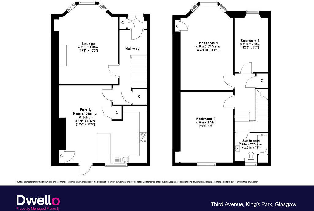 Third Avenue, Glasgow, G44 floorplan