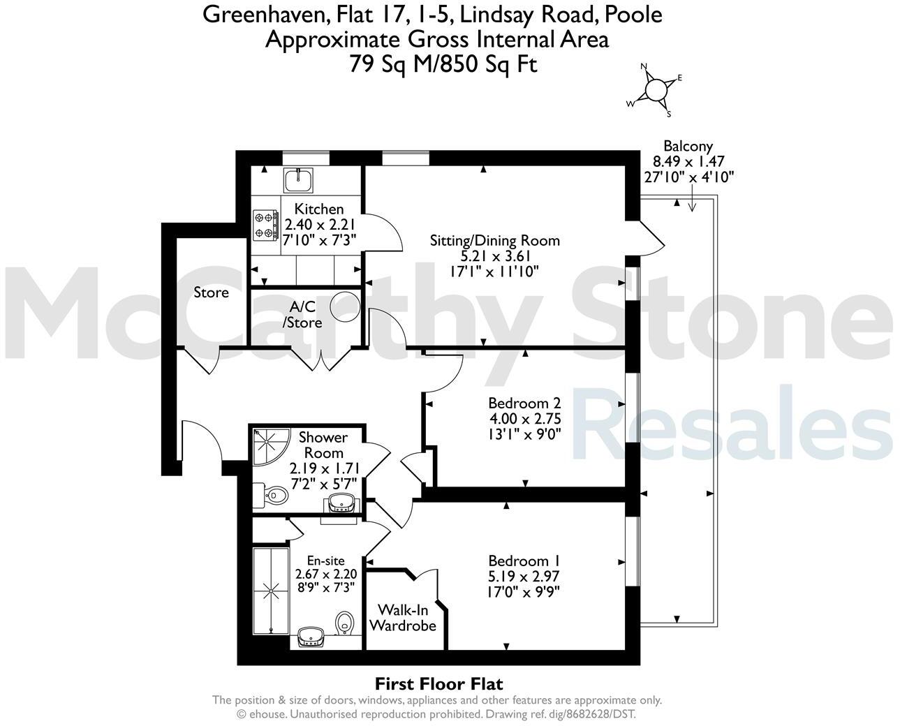 Greenhaven, Lindsay Road, Poole, Dorset BH13 6FF floorplan
