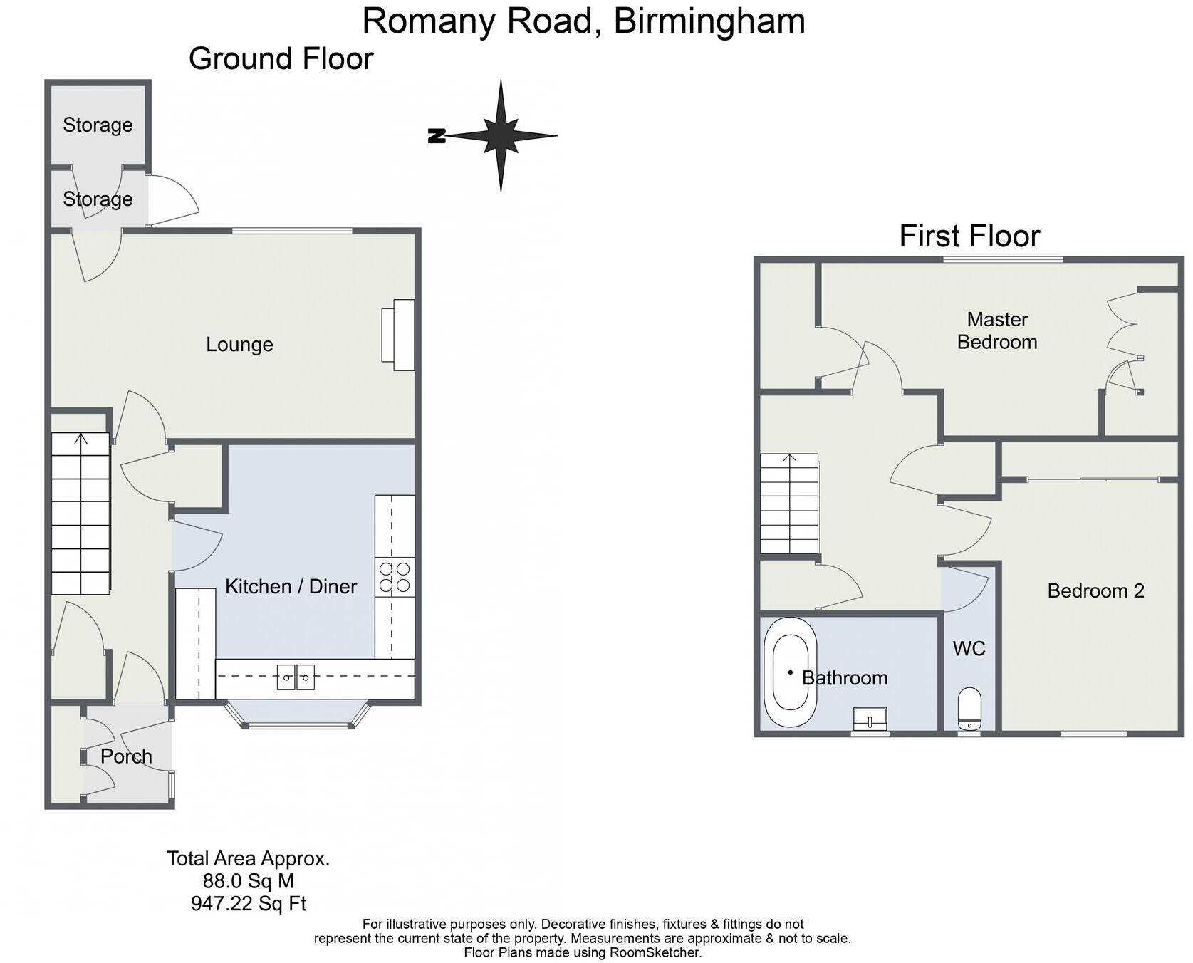 Romany Road, Rednal, B45 floorplan