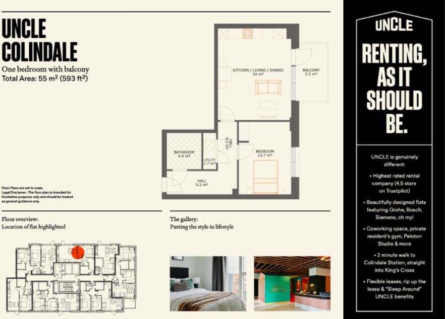 UNCLE Colindale - Flat 45, Appleby House, 4, Sanday Drive, NW9 floorplan