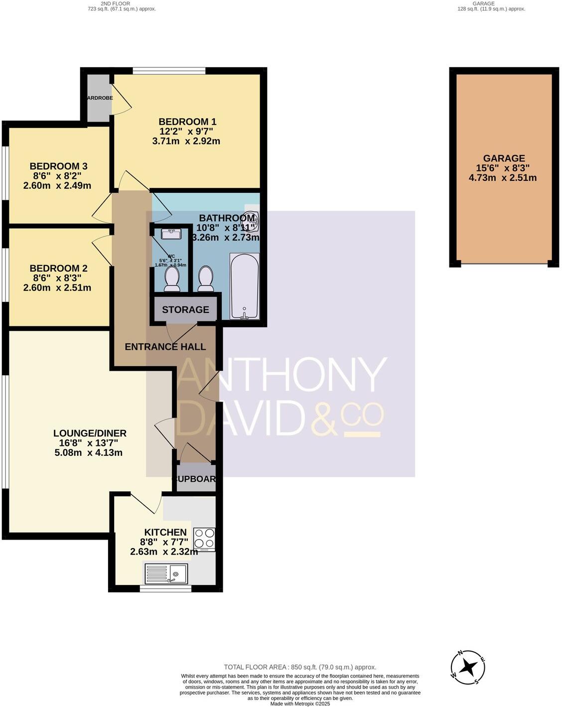 36 Chorley Close, Oakdale, POOLE, BH15 floorplan