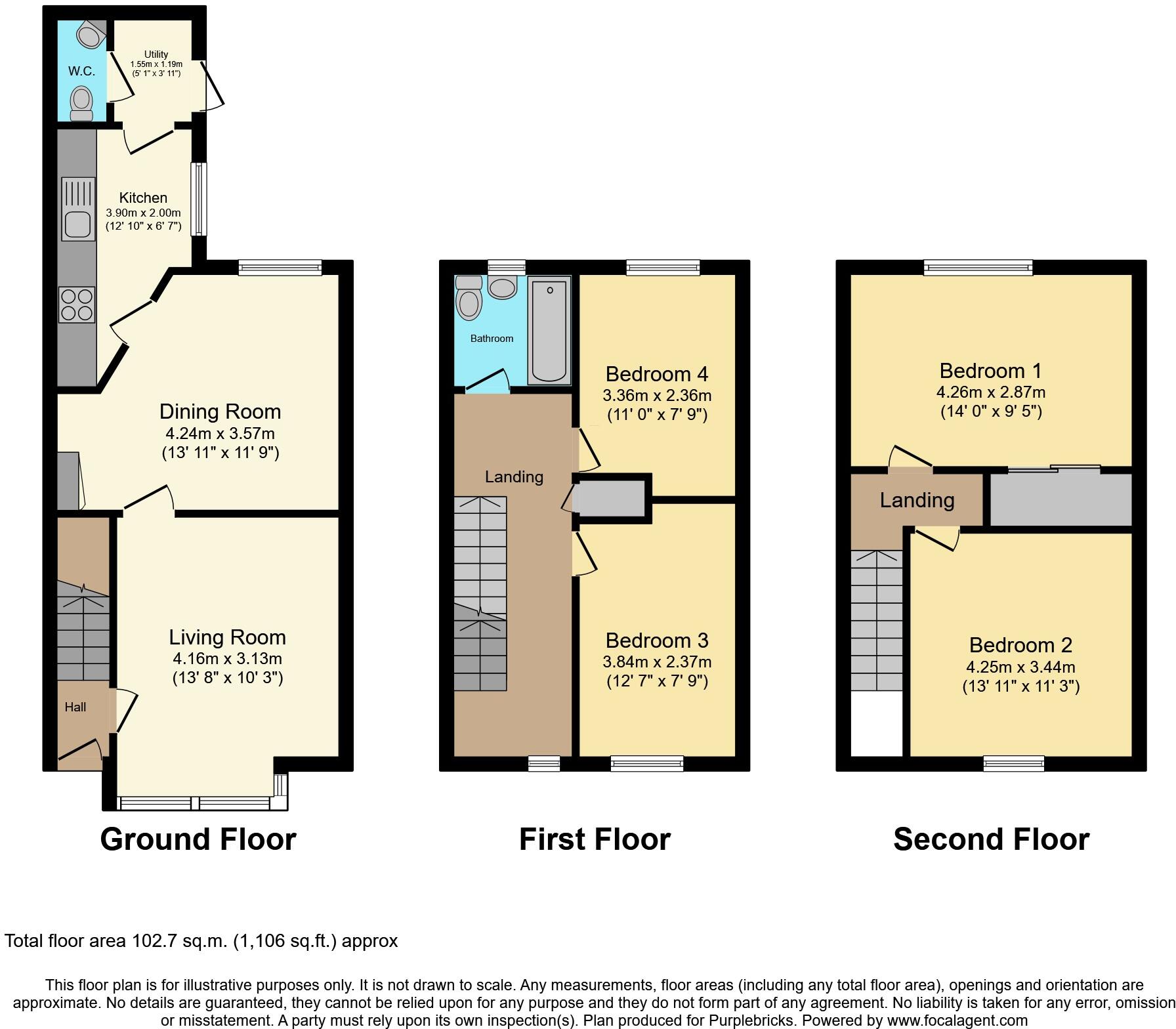 Willow Bank, Huddersfield, HD2 floorplan