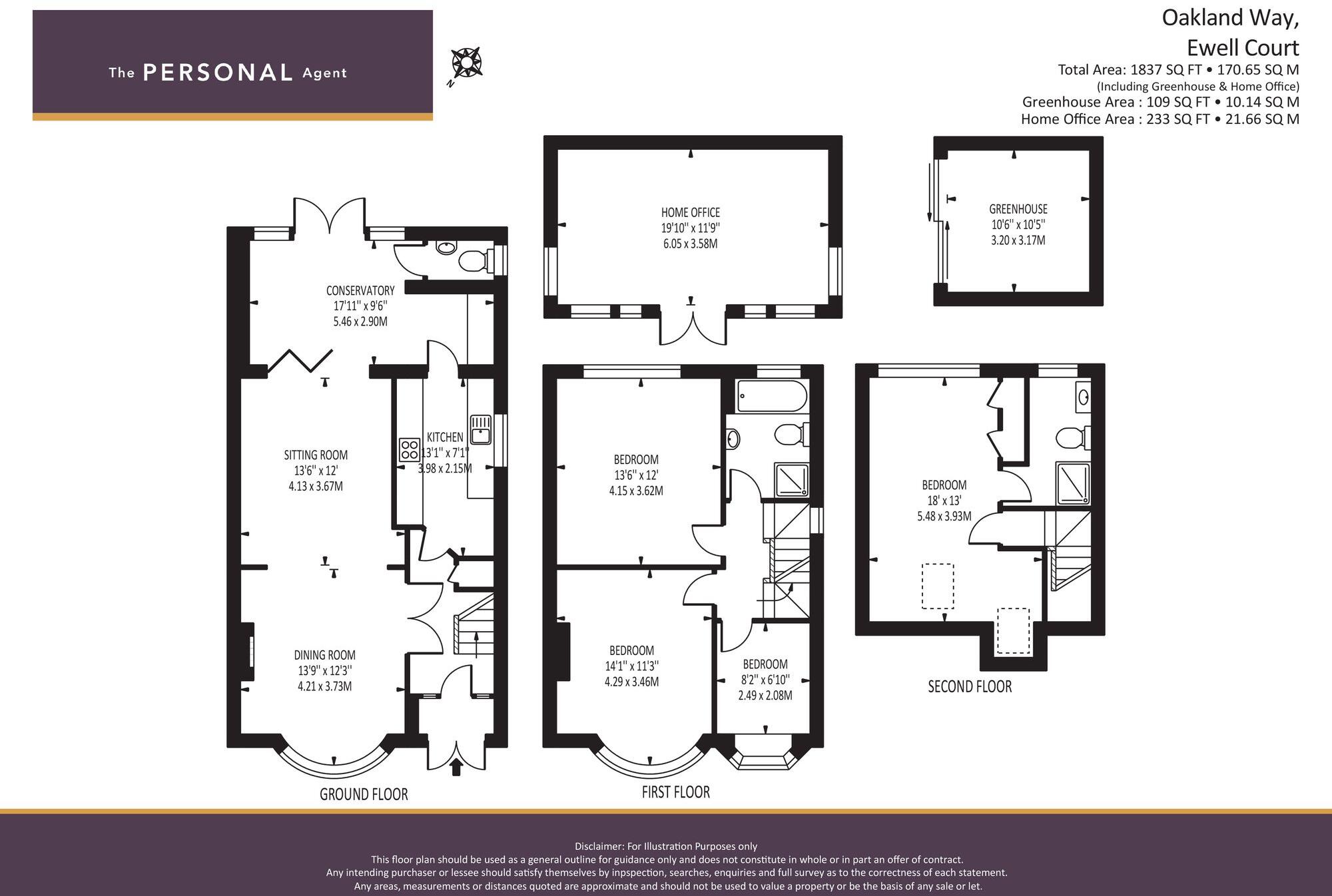 Oakland Way, Epsom, KT19 floorplan