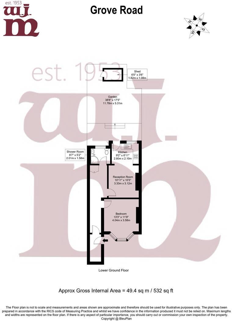 Grove Road, Mile End, E3 floorplan