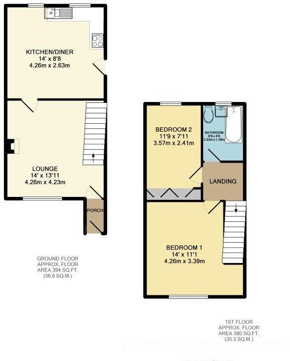 Clifton Way, Hinckley, floorplan