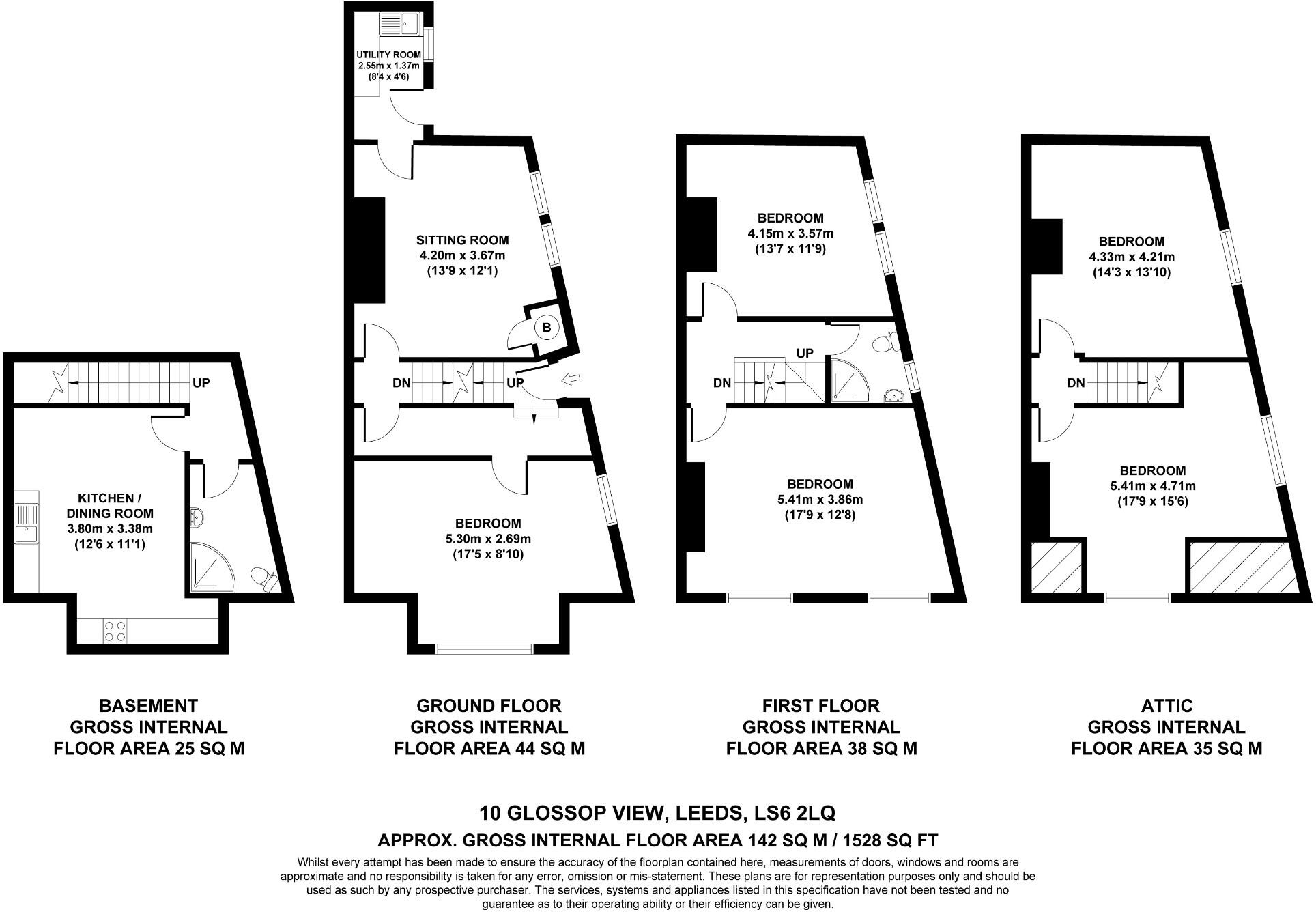 Glossop View, Leeds, LS6 2LQ floorplan