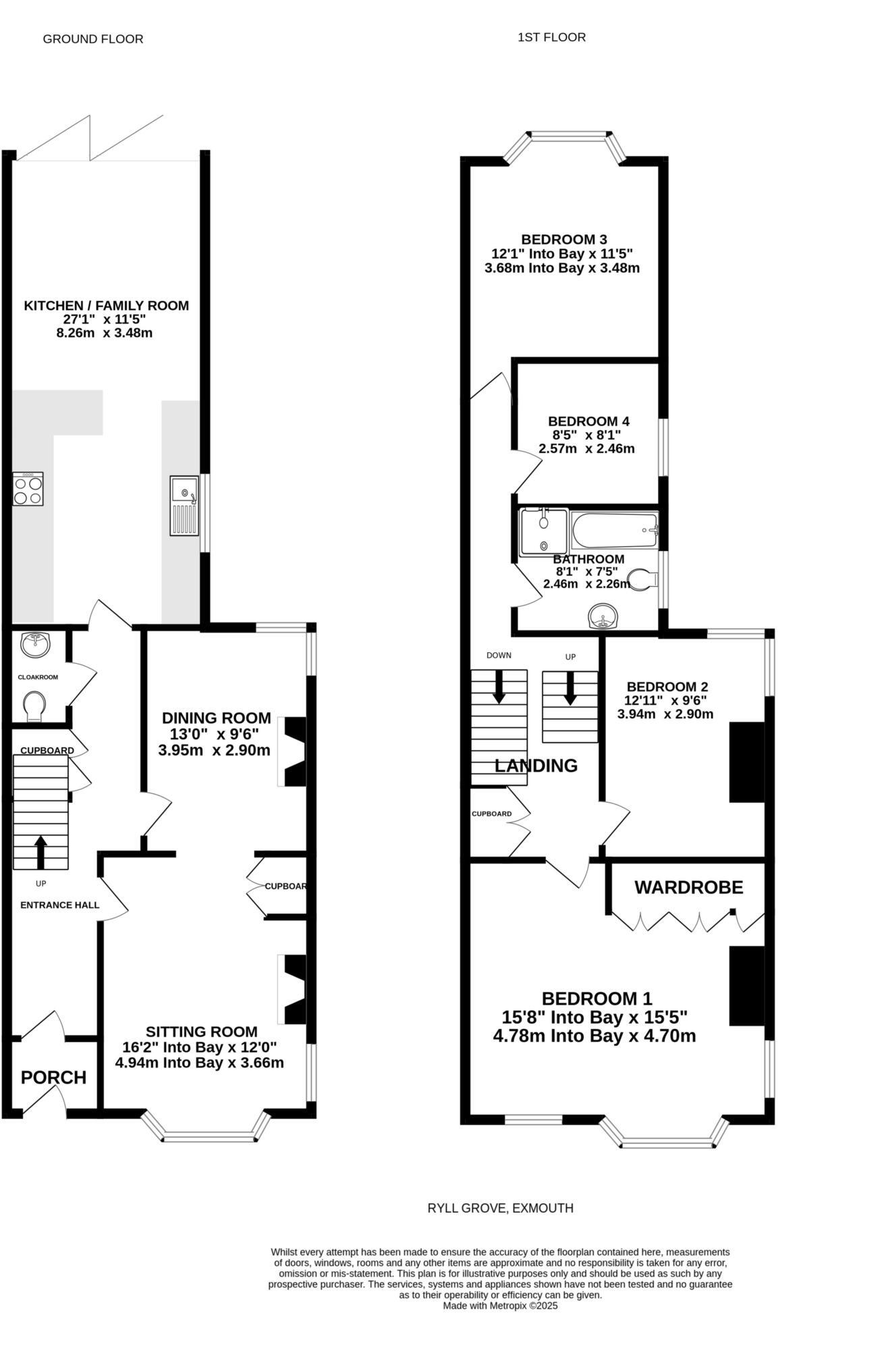 Ryll Grove, Exmouth floorplan