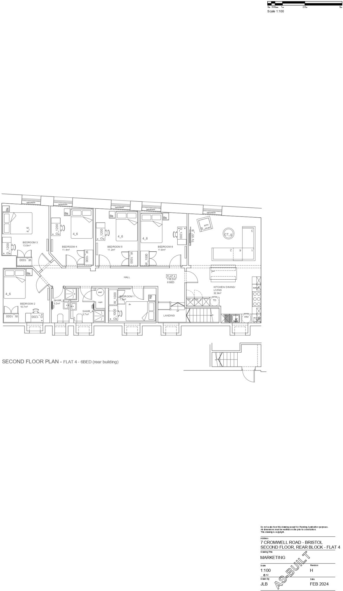 Flat 4, 7, Cromwell Road BS6 5HD floorplan