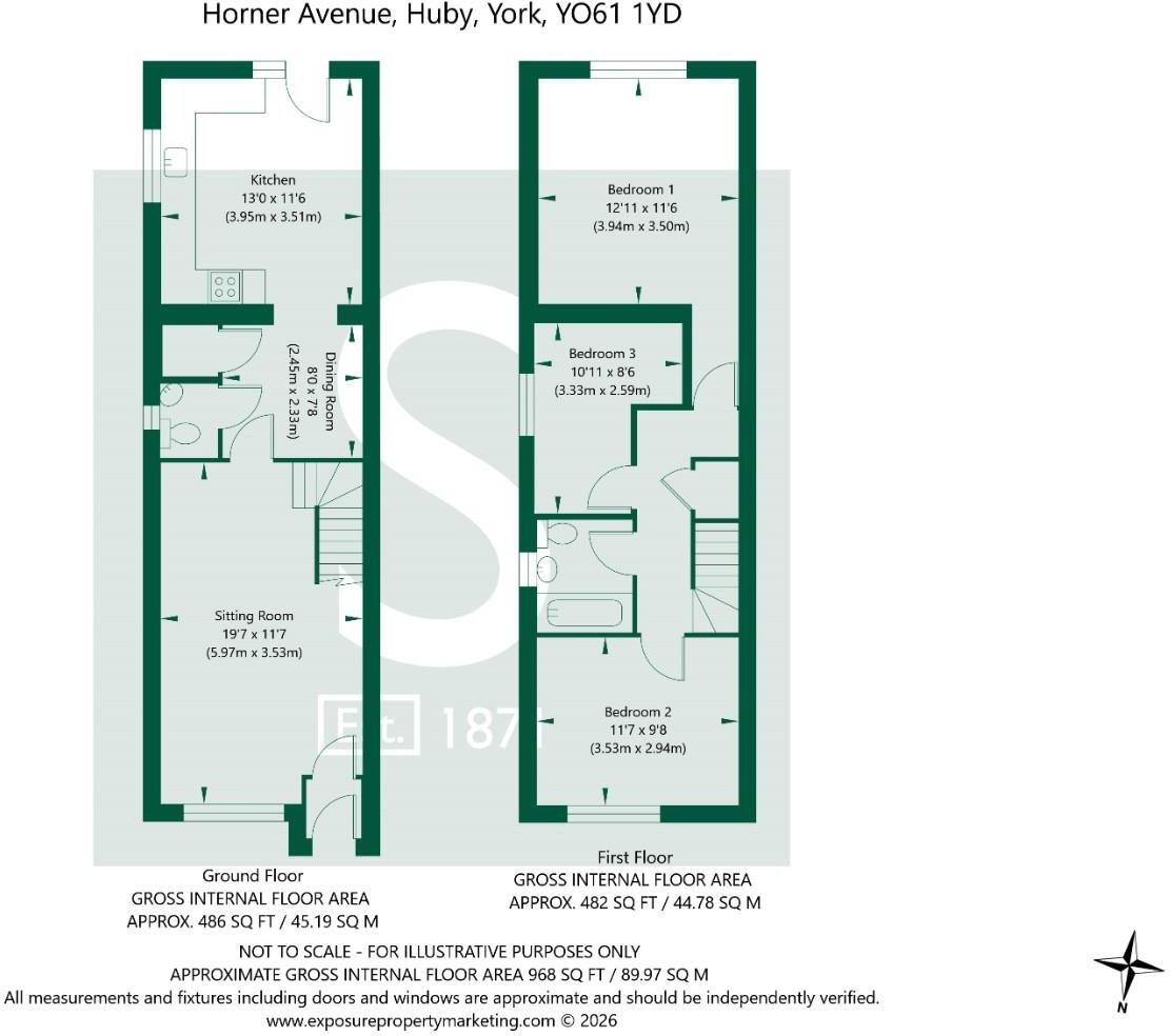 Horner Avenue, Huby floorplan