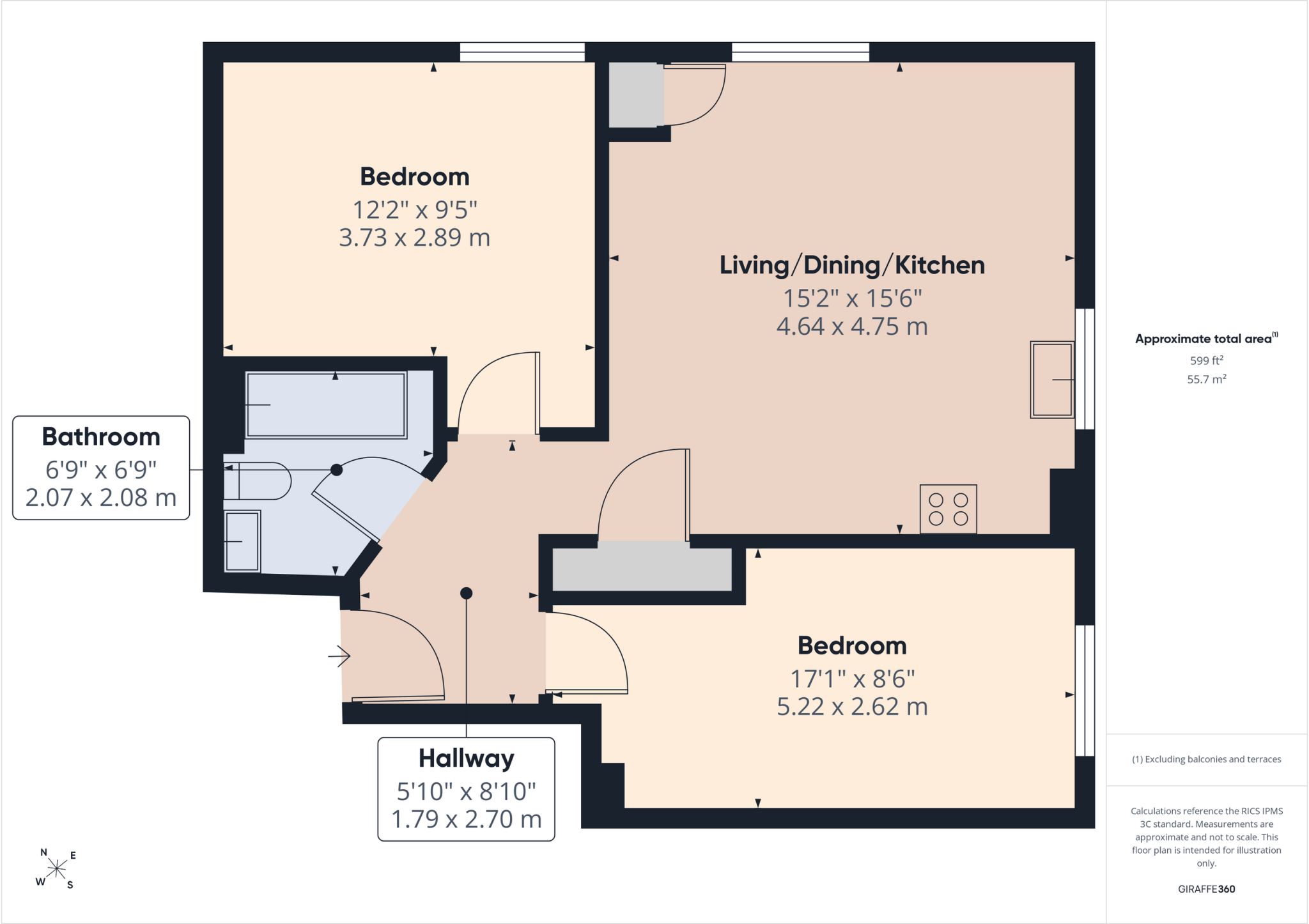 Apartment 37, Brook House, 19 Brook Street floorplan