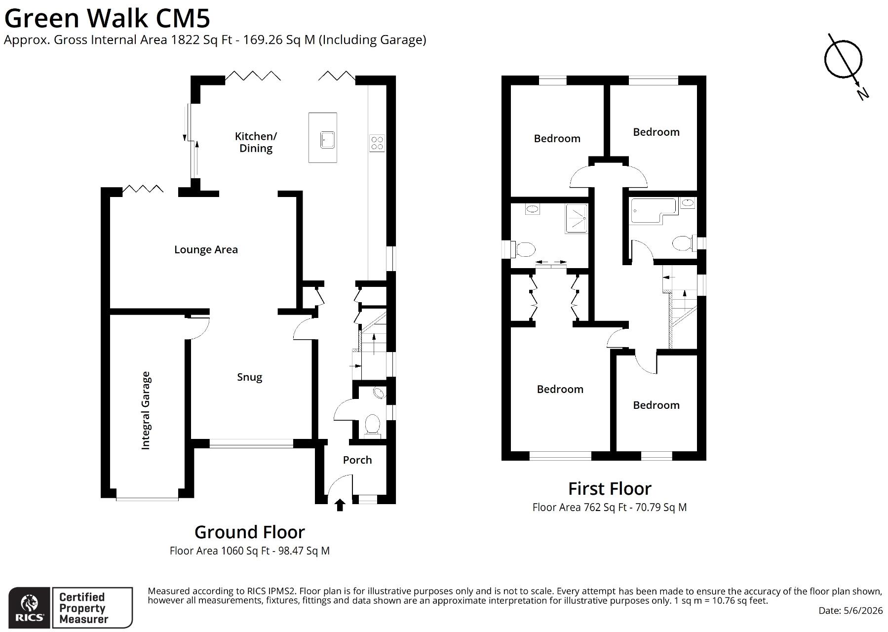 Green Walk, Ongar, CM5 floorplan