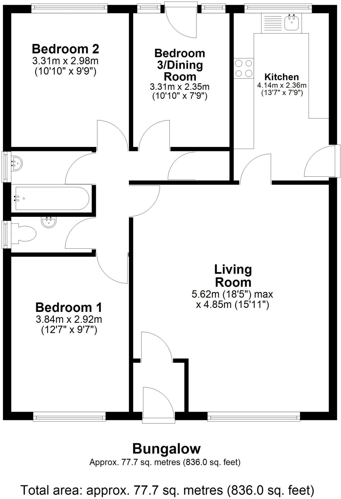 Farleigh Close, Westbury floorplan