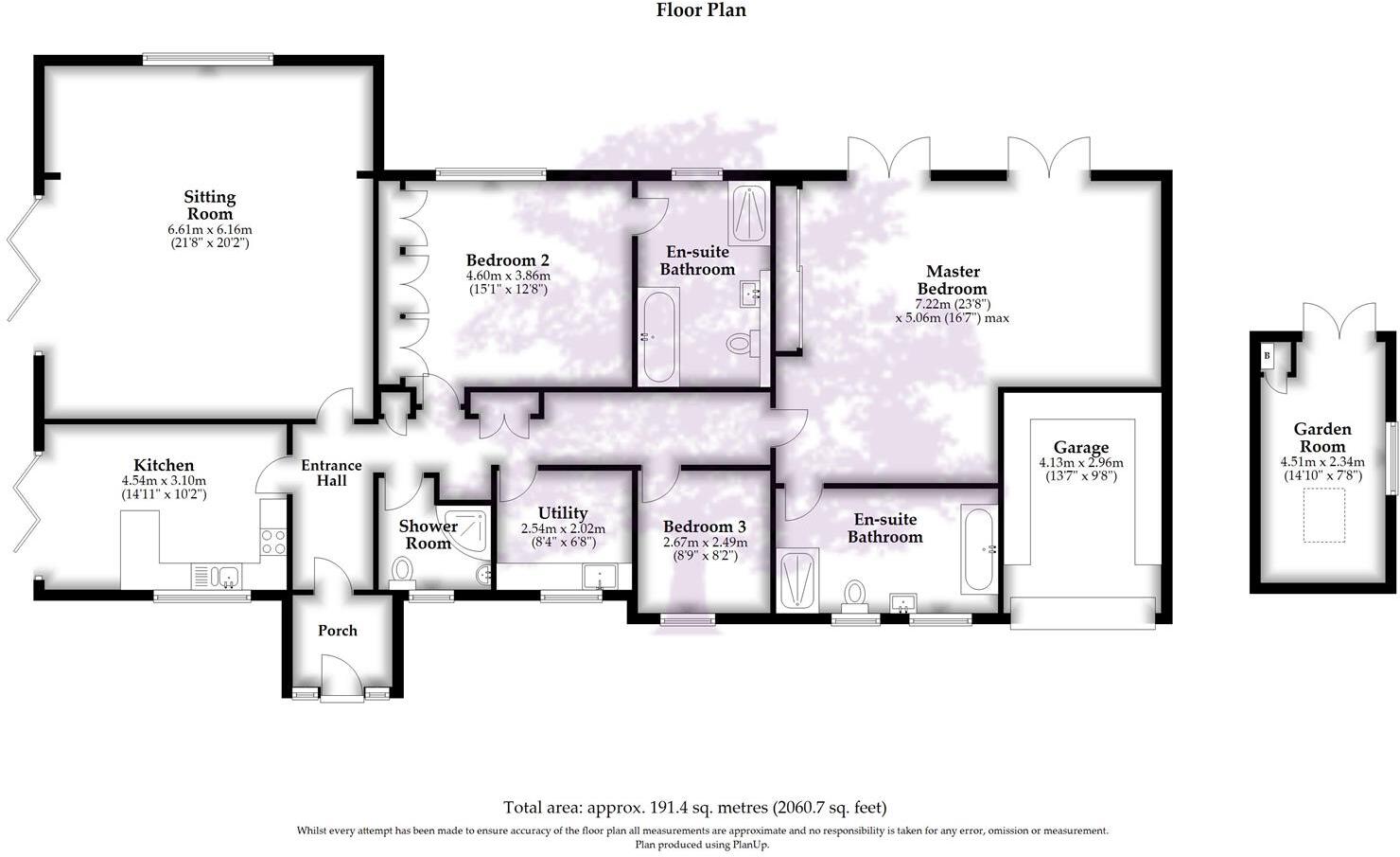 Stunning detached (2,000 sq ft) high spec bungalow in an idyllic rural setting with stunning open views floorplan