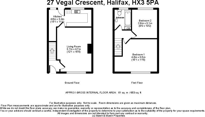27 Vegal Crescent, Ovenden, Halifax, HX3 5PA floorplan