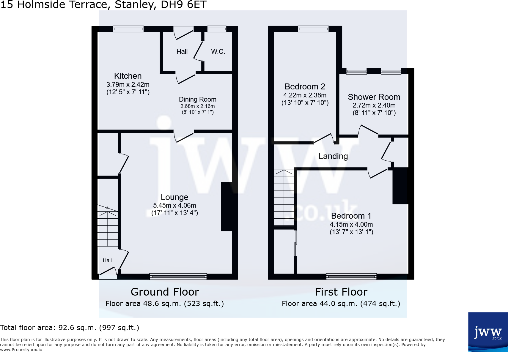 Holmside Terrace, Stanley, County Durham, DH9 floorplan