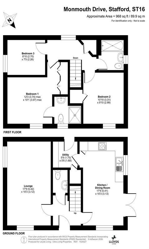 Monmouth Drive, ST16 floorplan