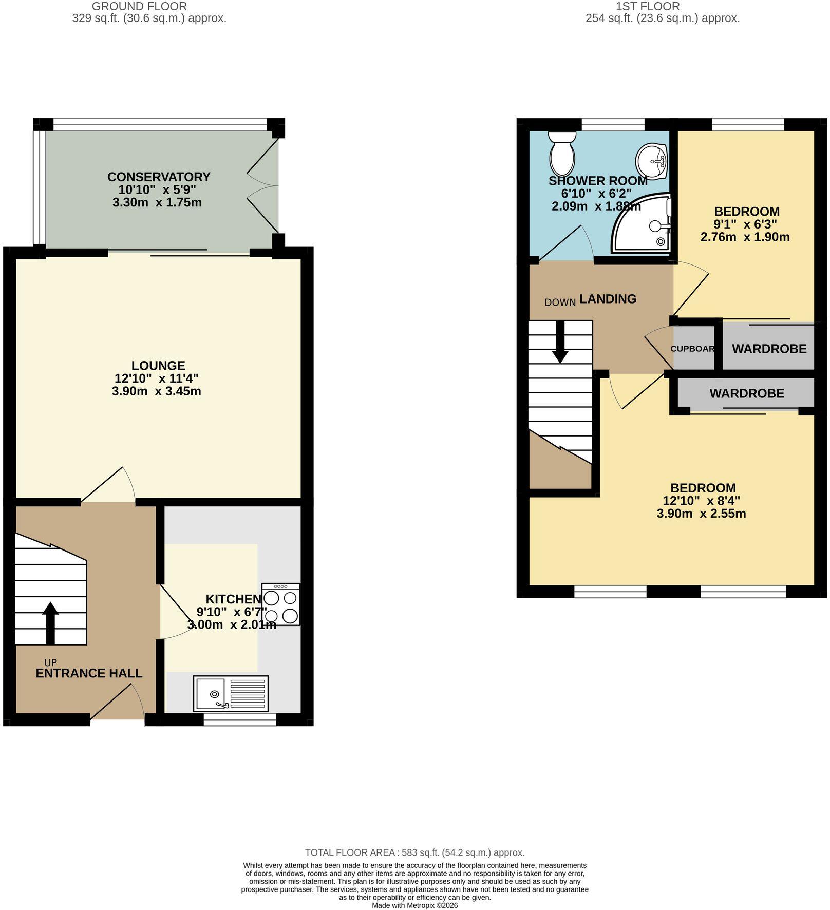 14, Green Man Close, Wellington, TF1 floorplan