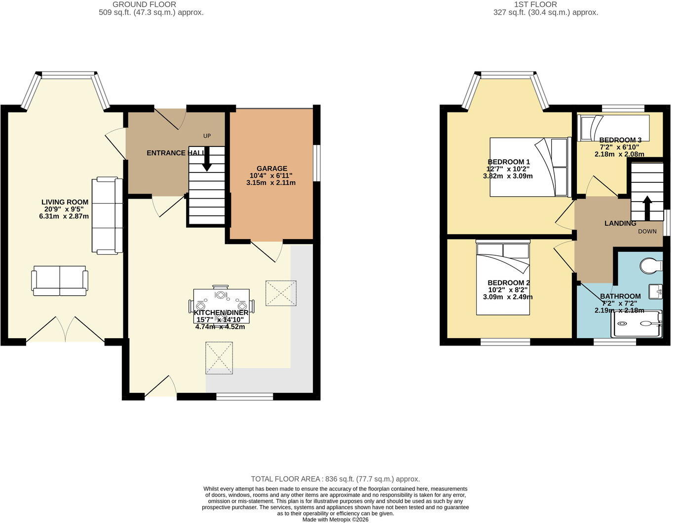 Aber Road, Cheadle floorplan