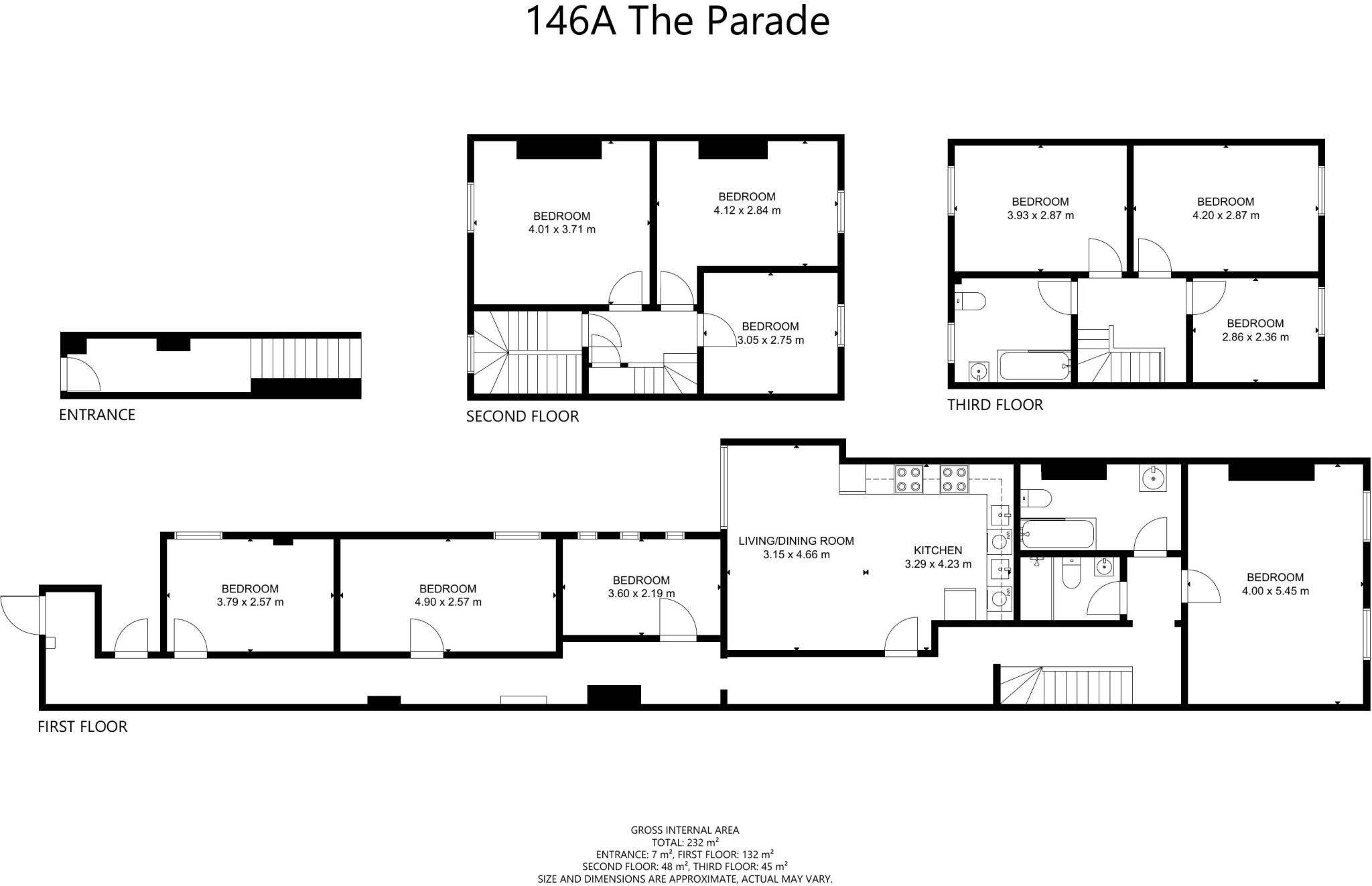 146A The Parade, Leamington Spa floorplan