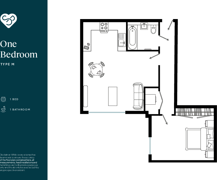 Flat F21, Smith House, Marina Place, Birmingham floorplan