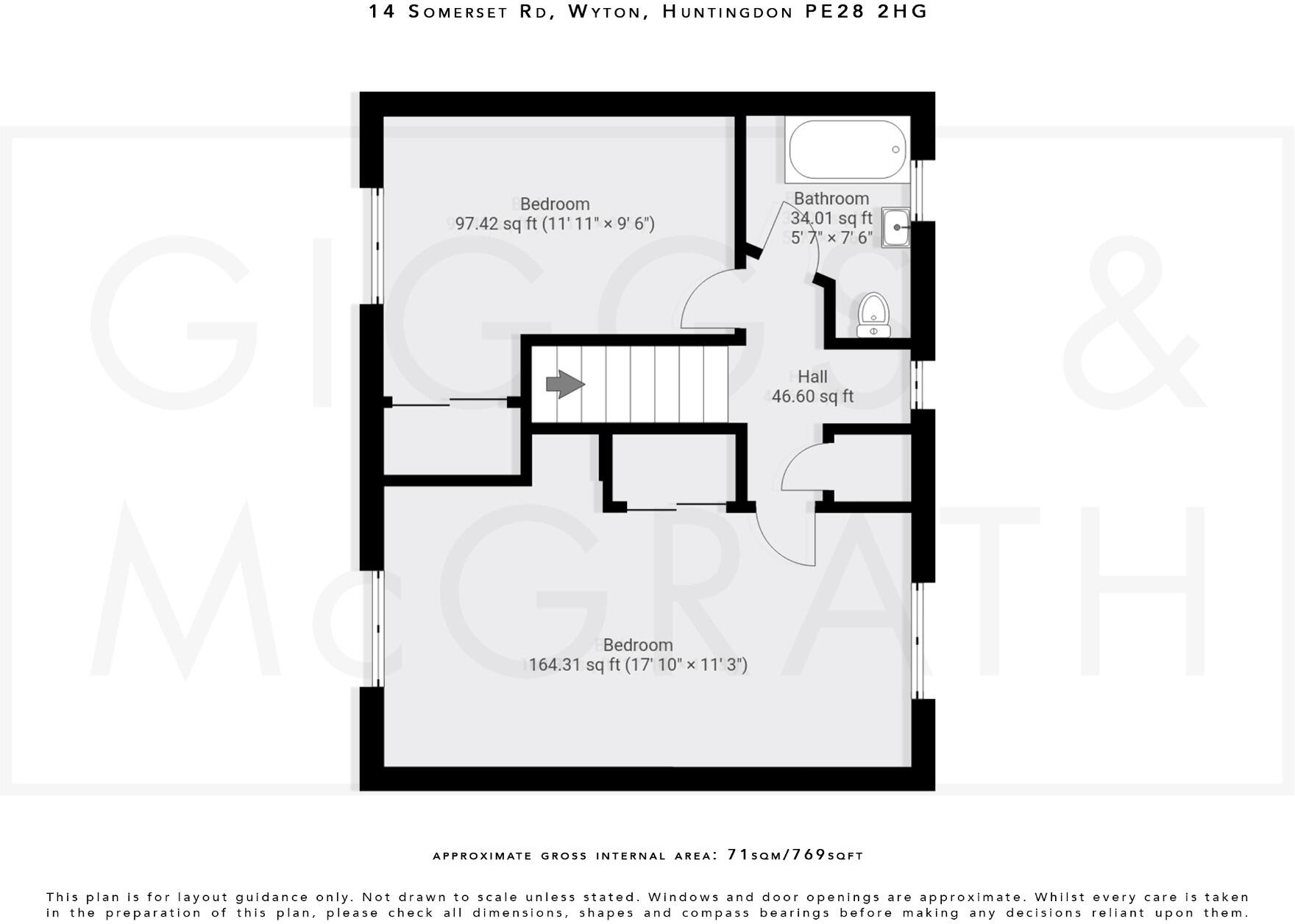 Somerset Road, Wyton, Huntingdon, Cambridgeshire, PE28 2HG floorplan