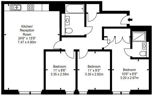 Merchant Square East, Paddington, W2 floorplan