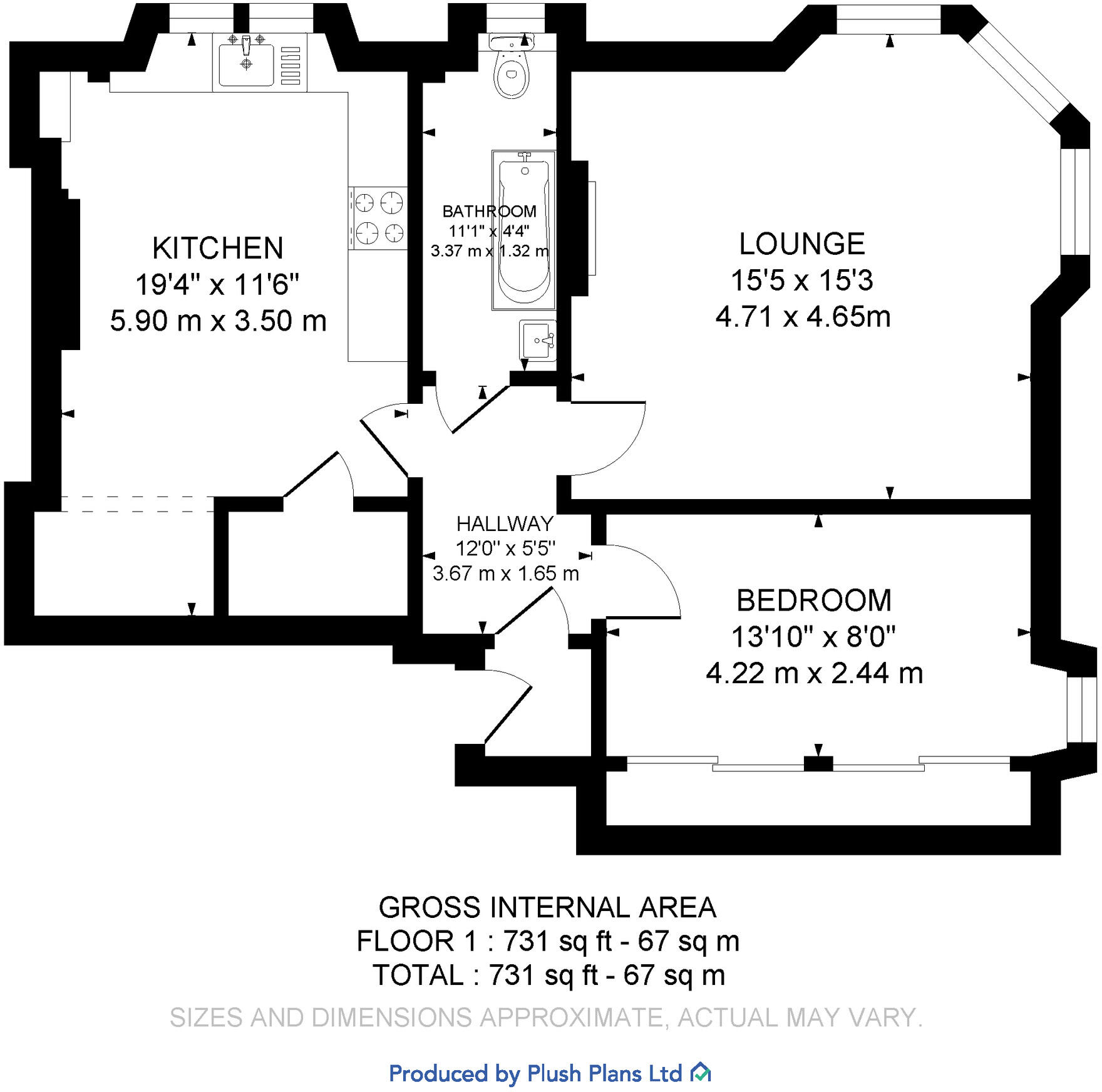 Flat 2/1, 4 Graham Street, Barrhead, Glasgow floorplan