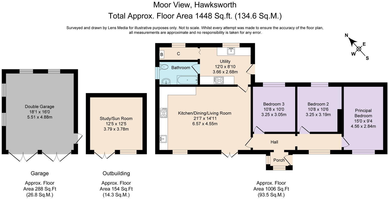 Moor View, Odda Lane, Hawksworth, Leeds, LS20 floorplan