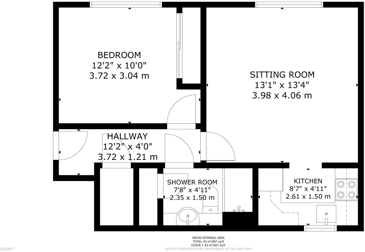 Brookside Avenue, Polegate floorplan