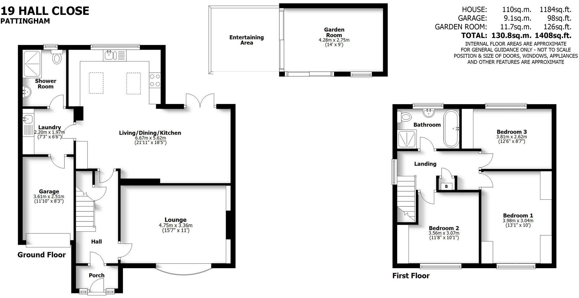 19 Hall Close, Pattingham, Wolverhampton, WV6 7DE floorplan