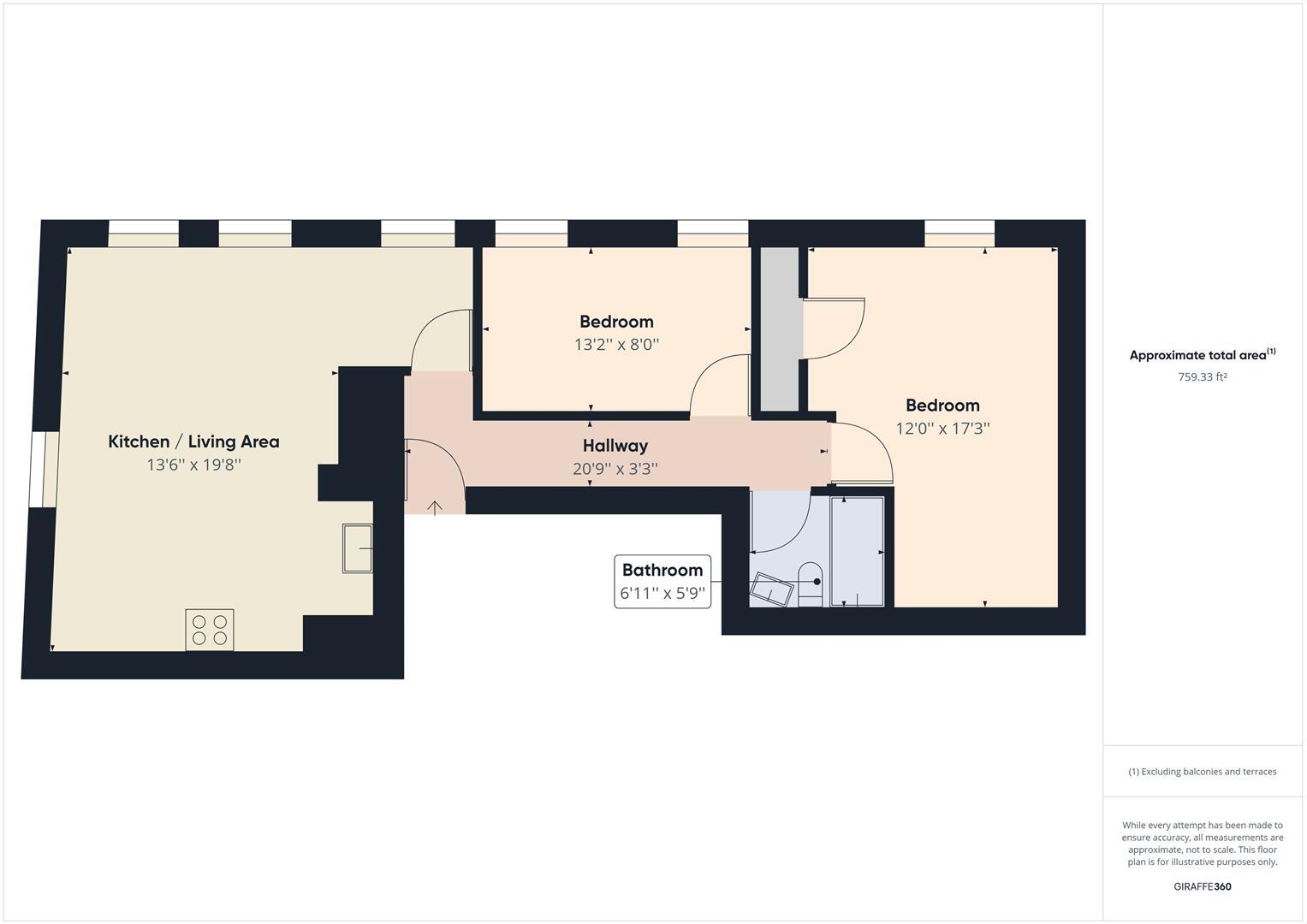 Station Apartments, Whitley Road, Whitley Bay floorplan