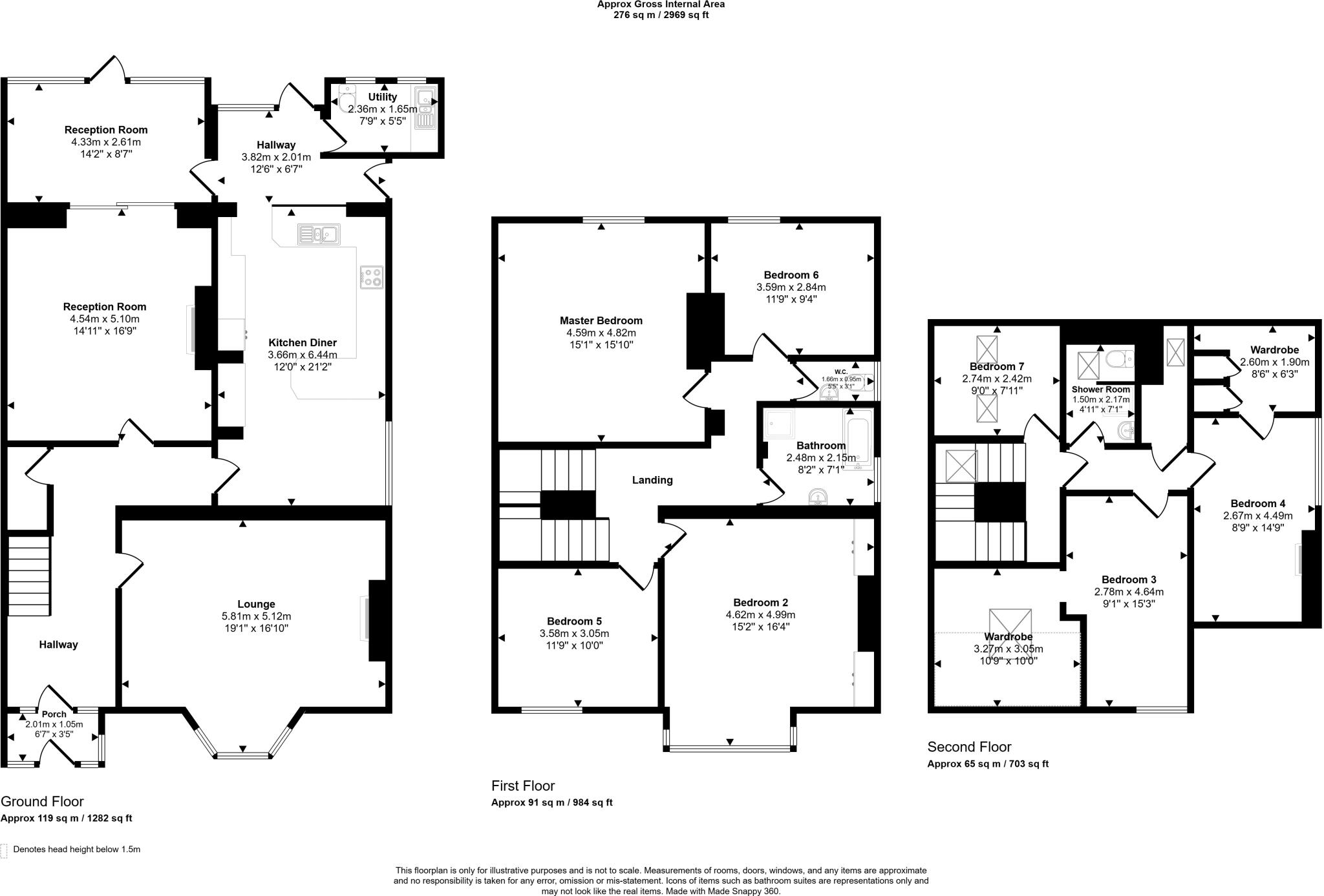 Holywell Avenue, Whitley Bay, Tyne and Wear, NE26 3AA floorplan