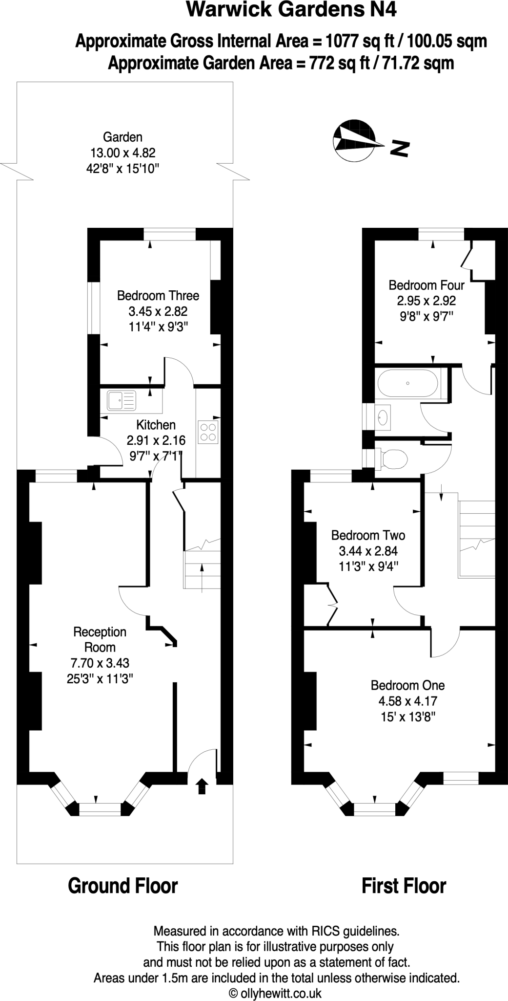 Warwick Gardens, London floorplan