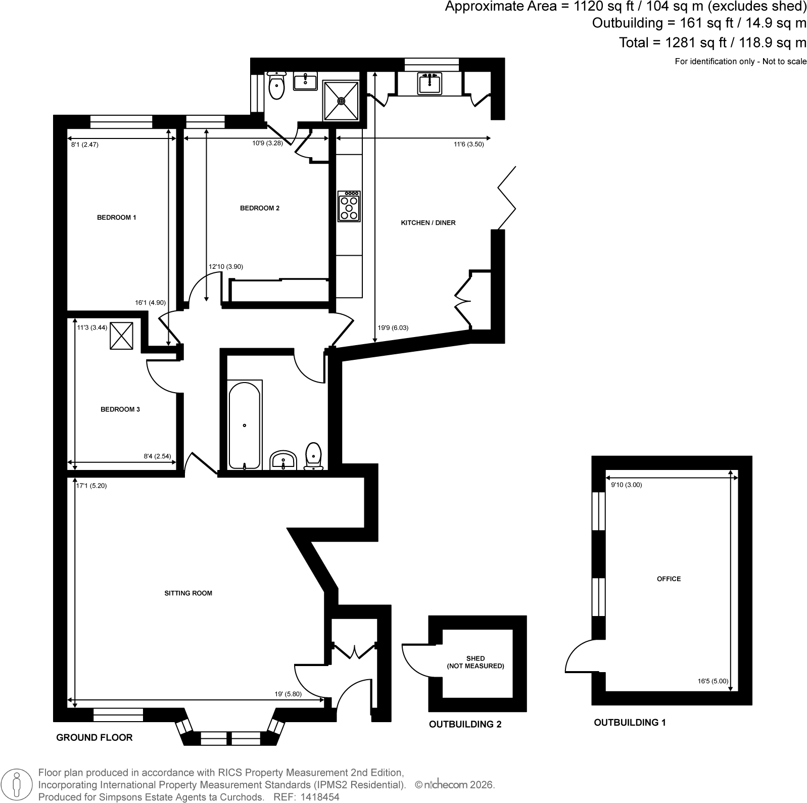 Warwick Road, Thames Ditton, KT7 floorplan