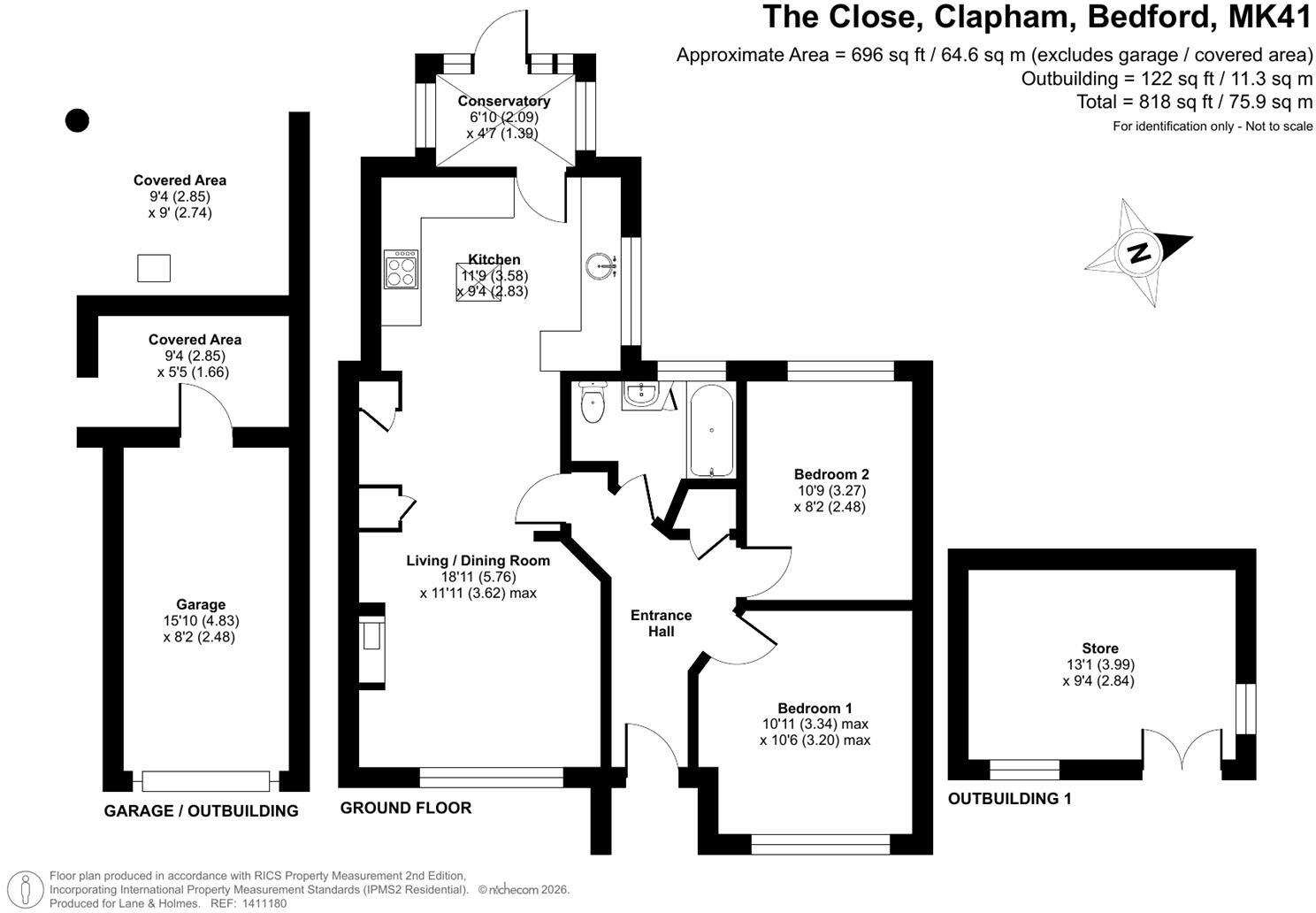 The Close, Clapham, Bedford floorplan