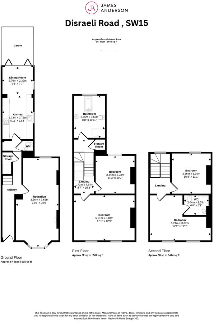Disraeli Road, London, SW15 floorplan