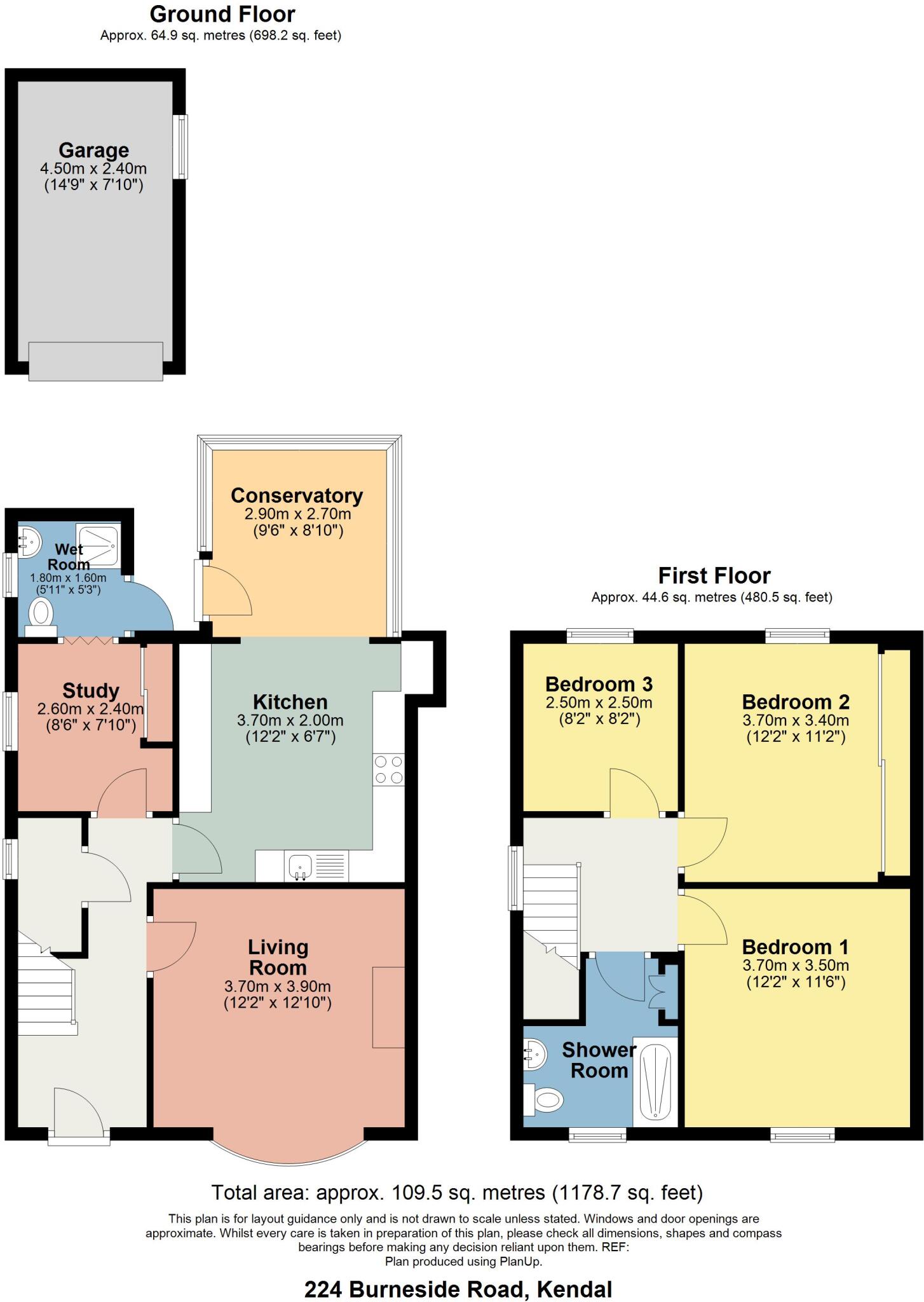 224 Burneside Road, Kendal, LA9 6EB floorplan