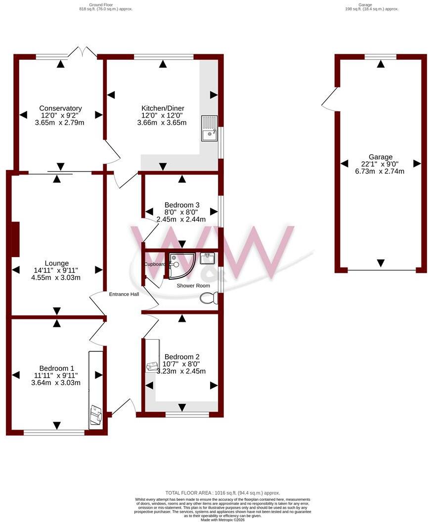 Church Close, Locks Heath, Southampton floorplan