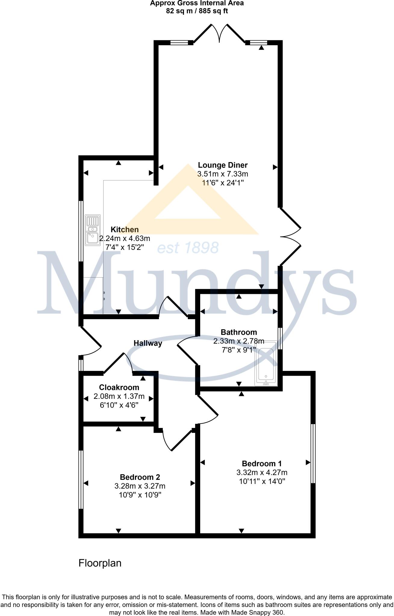 8 Shooters Close, Caistor, Market Rasen floorplan