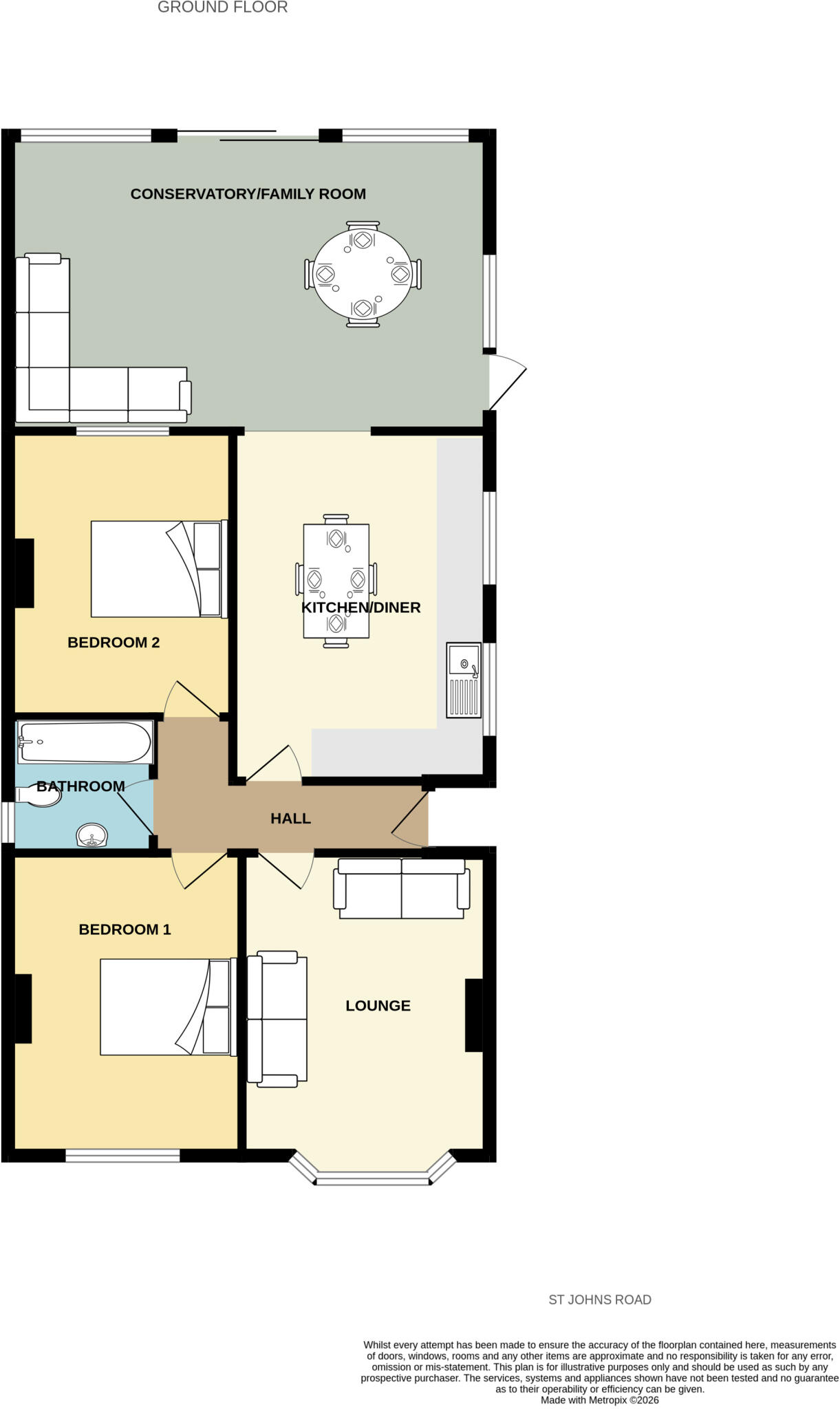 St Johns Road, Burnham on Sea, Somerset, TA8 floorplan