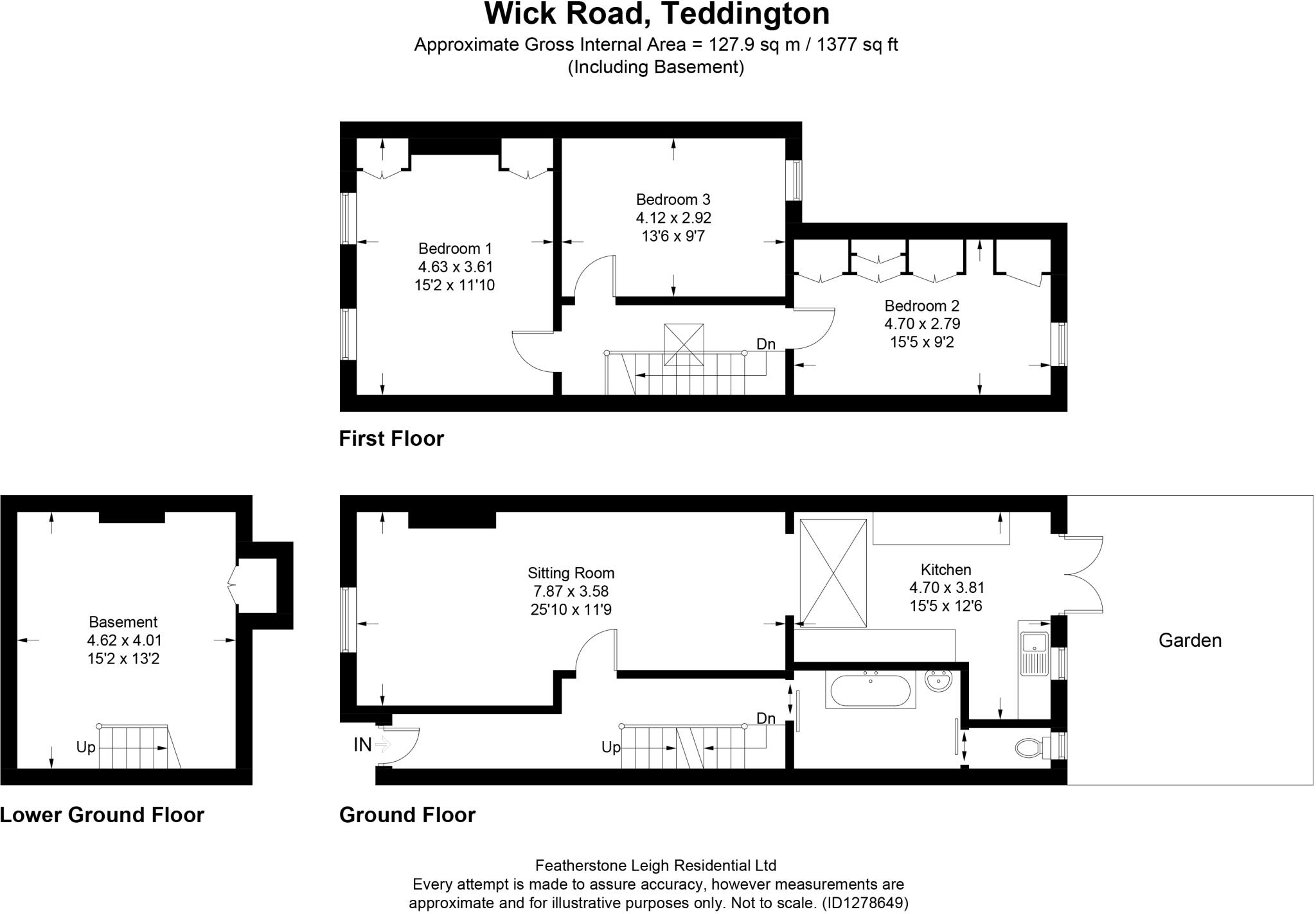 Wick Road, Teddington, TW11 floorplan