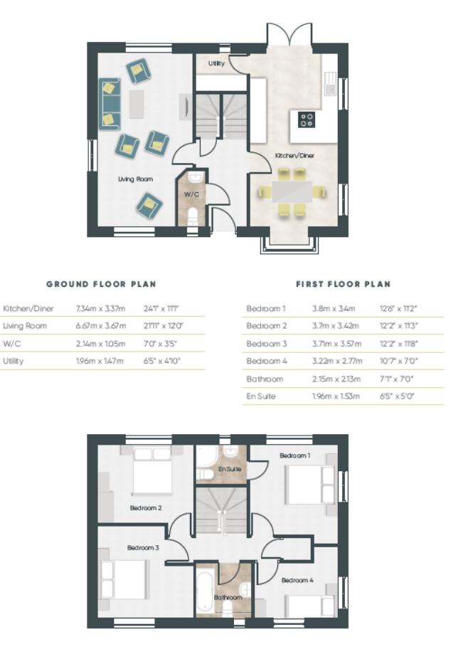 The Clover, Jubilee Mews, Downley floorplan