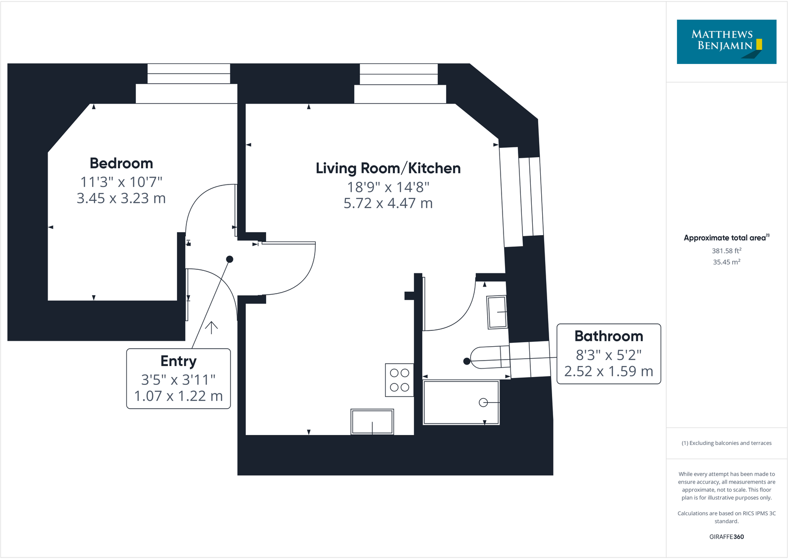 Blencathra, Flat 2 St Mary's Lane, Ambleside LA22 9DG floorplan