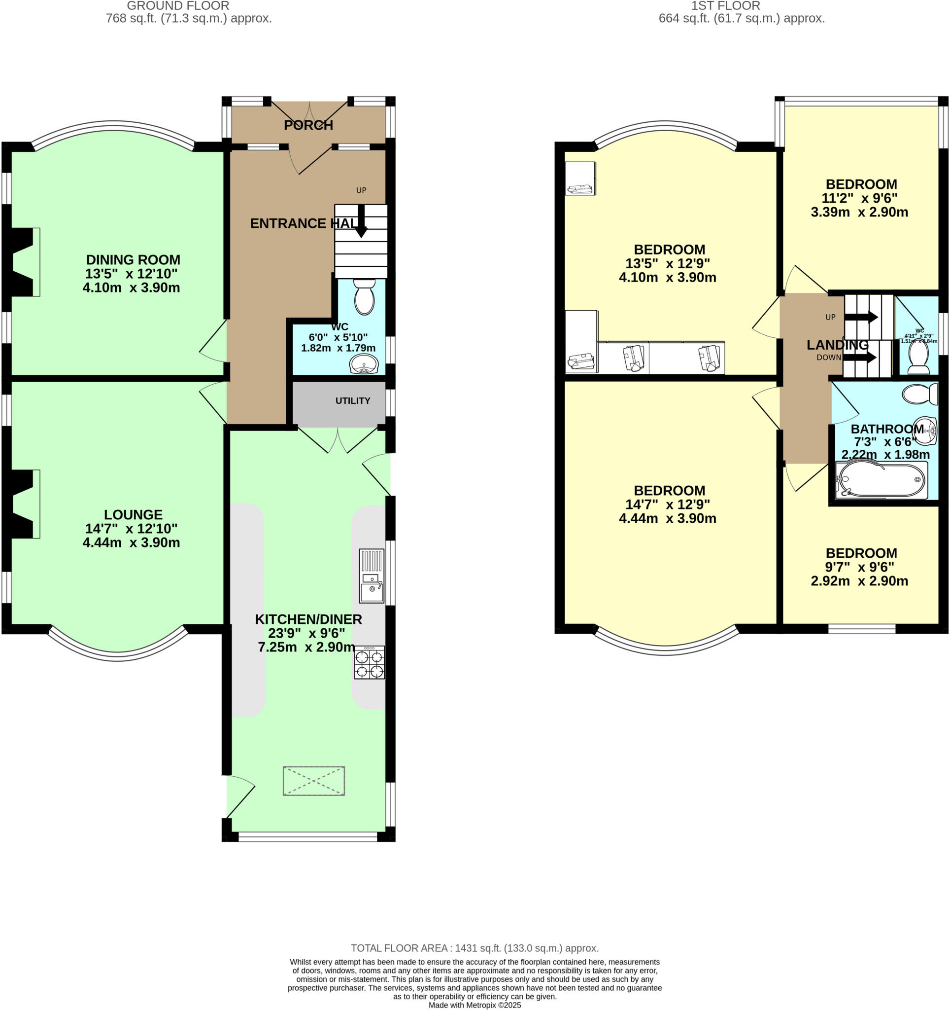 Falkland Gardens, Moortown, LS17 floorplan