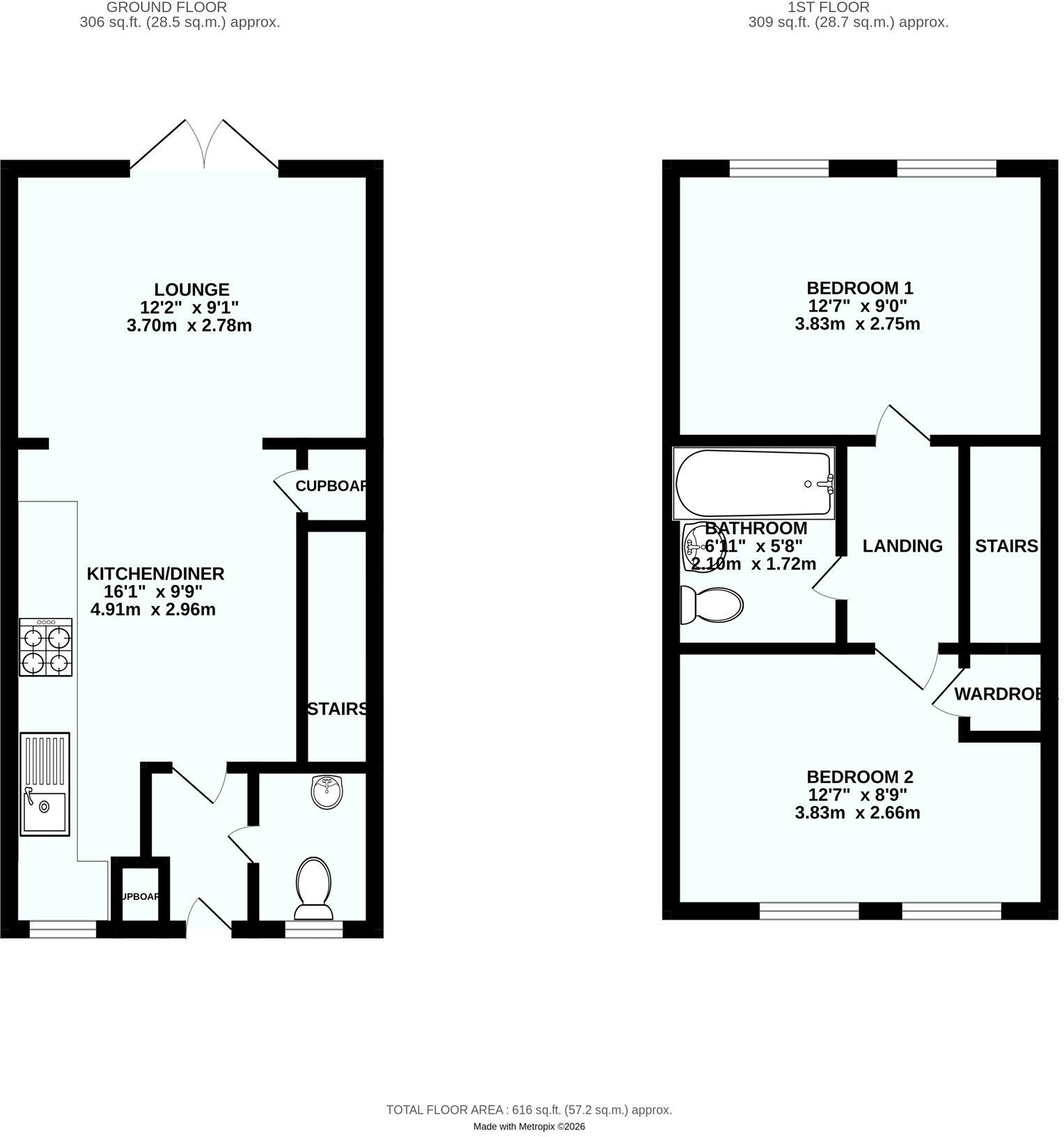 Hull Road, Camborne, Cornwall floorplan