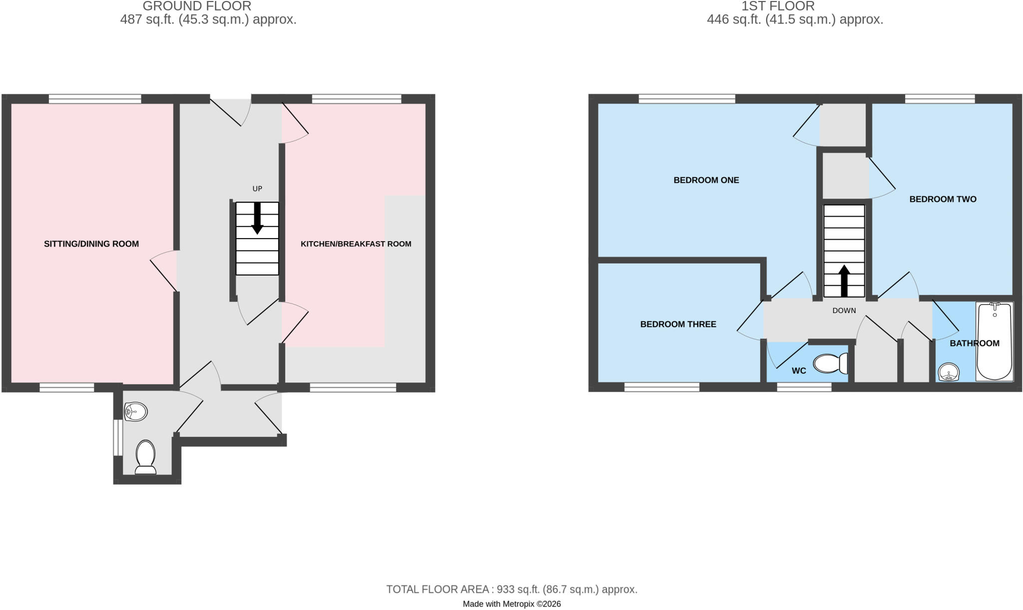 Weybridge, Woodside, Telford, Shropshire, TF7 floorplan