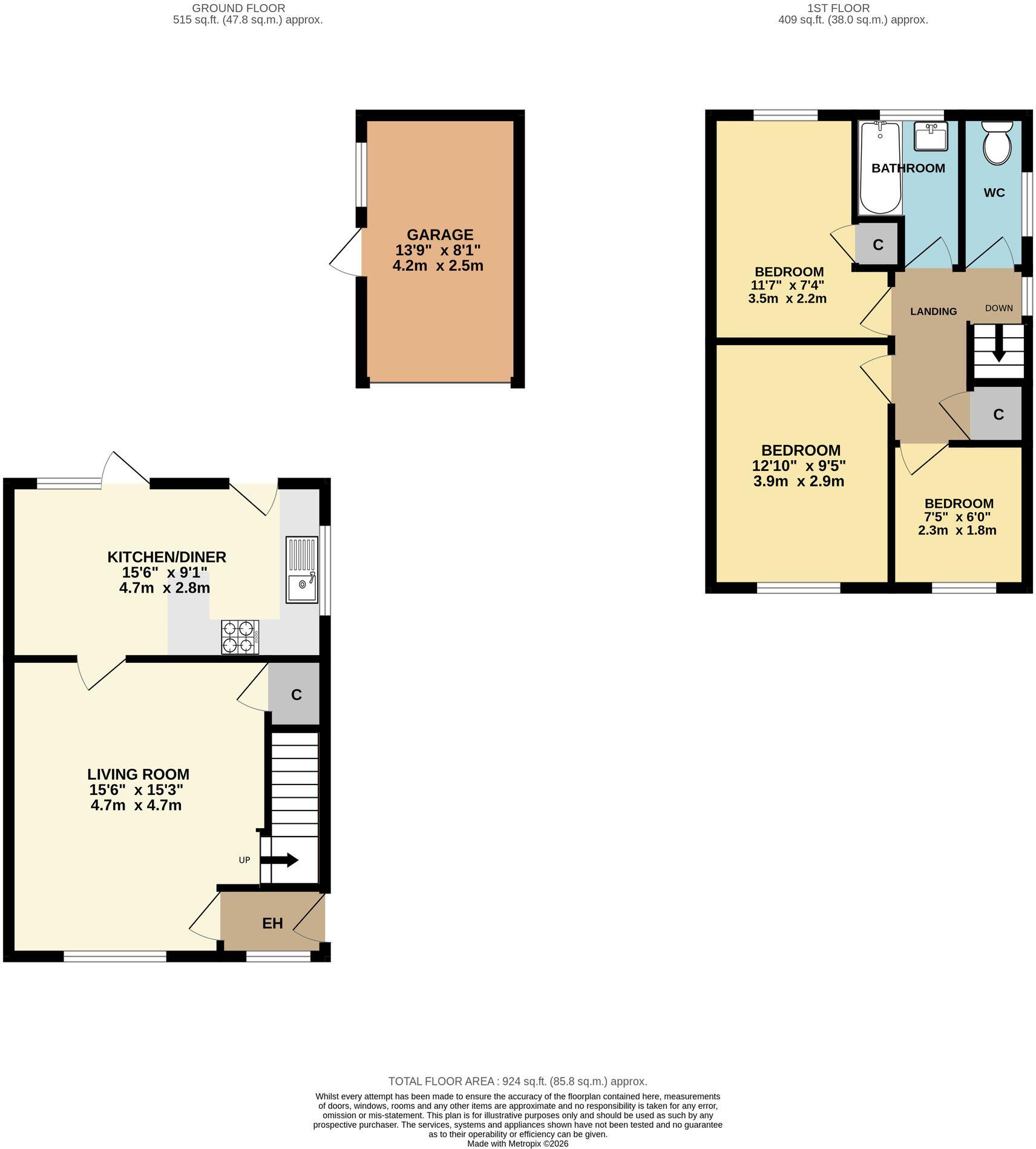Columbia Drive, Worcester, WR2 floorplan